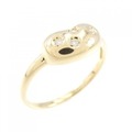 K18YG ダイヤモンド リング 0.03CT