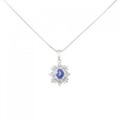 PT サファイヤ ネックレス 0.35CT