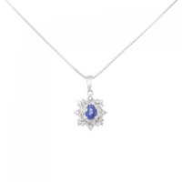 PT サファイヤ ネックレス 0.35CT