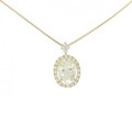 【リメイク】K18YG ダイヤモンド ネックレス 1.817CT M I1 オーバルカット
