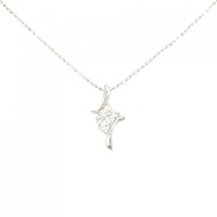 PT1000/PT フラワー ダイヤモンド ネックレス 0.15CT