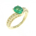 K18YG エメラルド リング 0.87CT