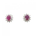 PT ルビー ピアス 0.48CT