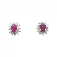 PT ルビー ピアス 0.48CT