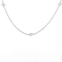 K18WG ダイヤモンド ネックレス 1.21CT