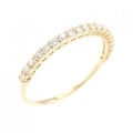 K18YG ハーフエタニティ ダイヤモンド リング 0.20CT