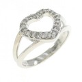 PT ハート ダイヤモンド リング 0.20CT