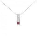 K18WG ルビー ネックレス 0.28CT