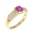 K18YG ルビー リング 0.72CT