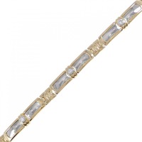 K18YG/PT ダイヤモンド ブレスレット 0.63CT