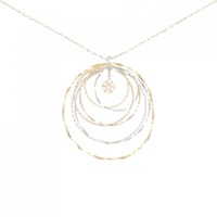 K18スリーカラー ダイヤモンド ネックレス 0.20CT