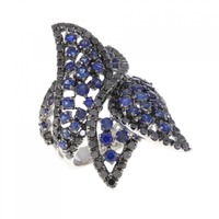 K18WG/K18BG サファイヤ リング 1.88CT