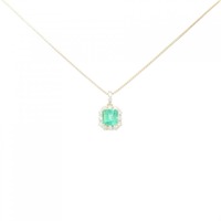 【新品】K18YG エメラルド ネックレス 0.45CT