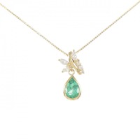 K18YG エメラルド ネックレス 1.12CT