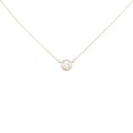K18PG ソリティア ダイヤモンド ネックレス 0.08CT