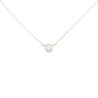 K18PG ソリティア ダイヤモンド ネックレス 0.08CT