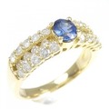 K18YG サファイヤ リング 0.54CT
