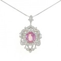 【リメイク】PT 非加熱 パパラチアサファイヤ ネックレス 14.48CT スリランカ産