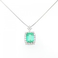 【リメイク】PT エメラルド ネックレス 4.79CT コロンビア産