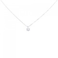 K18WG ソリティア ダイヤモンド ネックレス 0.17CT