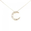 K18PG ムーン ダイヤモンド ネックレス 0.48CT