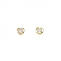 K18YG ハート ダイヤモンド ピアス 0.30CT
