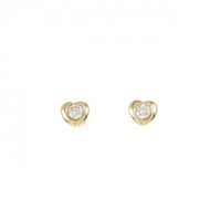K18YG ハート ダイヤモンド ピアス 0.30CT