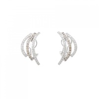 K18WG ダイヤモンド ピアス 1.00CT
