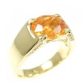 K18YG ガーネット リング 3.10CT