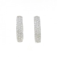 K18WG パヴェ ダイヤモンド ピアス 1.50CT