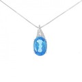 K18WG ブルートパーズ ネックレス 8.31CT