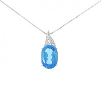 K18WG ブルートパーズ ネックレス 8.31CT