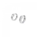 K18WG フープ ダイヤモンド ピアス 0.20CT