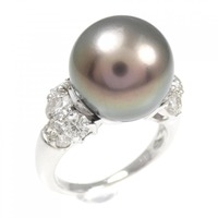 K18WG 黒蝶パール リング 11.4mm