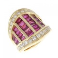 K18YG ルビー リング 4.15CT