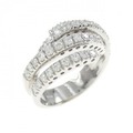 750WG ダイヤモンド リング 0.90CT