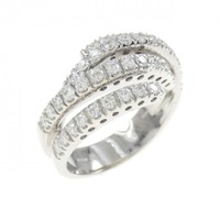 750WG ダイヤモンド リング 0.90CT