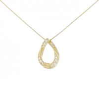 K18YG ダイヤモンド ネックレス 0.10CT