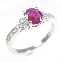 K18WG ルビー リング 0.62CT