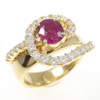 K18YG ルビー リング 1.02CT