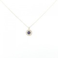 【新品】K18YG サファイヤ ネックレス 0.07CT