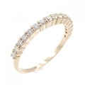 K18PG ハーフエタニティ ダイヤモンド リング 0.33CT