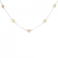 K18YG/K18WG ダイヤモンド ネックレス 0.60CT