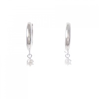 K14WG ダイヤモンド イヤリング 0.10CT