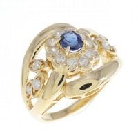 K18YG サファイヤ リング 0.36CT