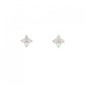 K18YG フラワー ダイヤモンド ピアス 0.24CT