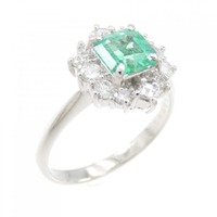 PT エメラルド リング 0.65CT