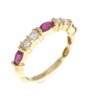 K18YG ルビー リング 0.33CT