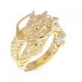 K18YG ドラゴン ダイヤモンド リング 0.08CT