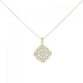 K18YG/PT ダイヤモンド ネックレス 0.59CT
